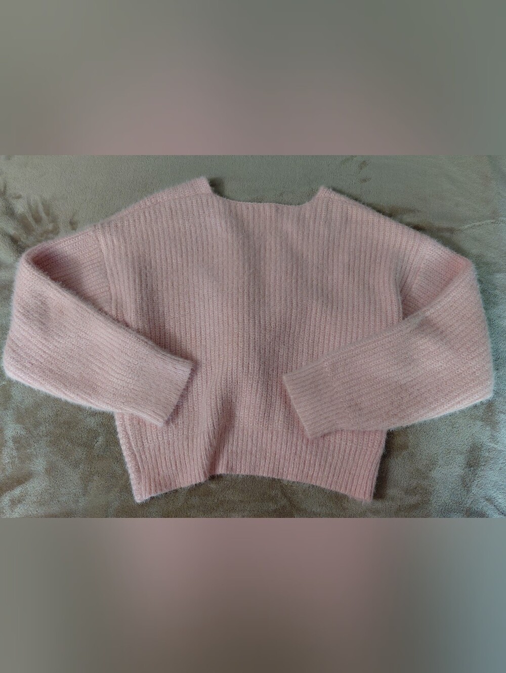 Forever 21 Pearl-Embellished Pink Twist Front Sweater - Picture 2 of 3